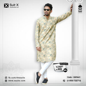 Suit X - Premium quality - Digital print panjabi - SXPA41